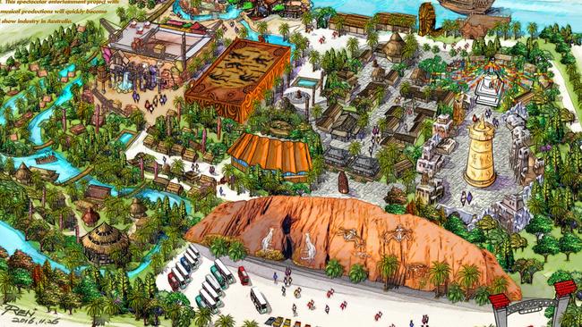 Artist impression of Songcheng group’s planned Theme Park at Carrara. Imaged supplied by Canford Property Group