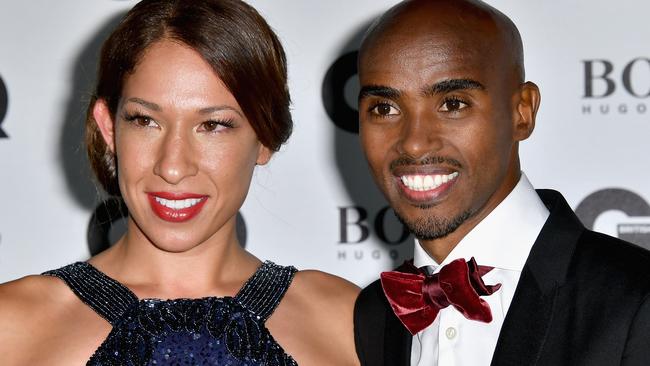 Olympic champion Mo Farah and his wife Tania.