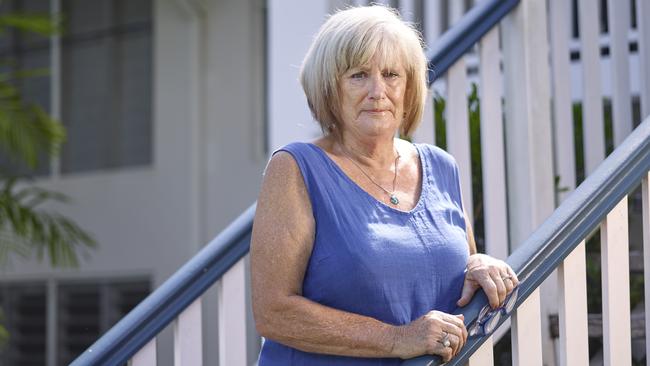 Pam Ashdown, who ran the Mango House resort in Airlie Beach with her husband Peter Hansen before Peter died. It is suspected he died due to an e-cigarette or vaping product use-associated lung injury. Picture: Peter Eve/The Australian