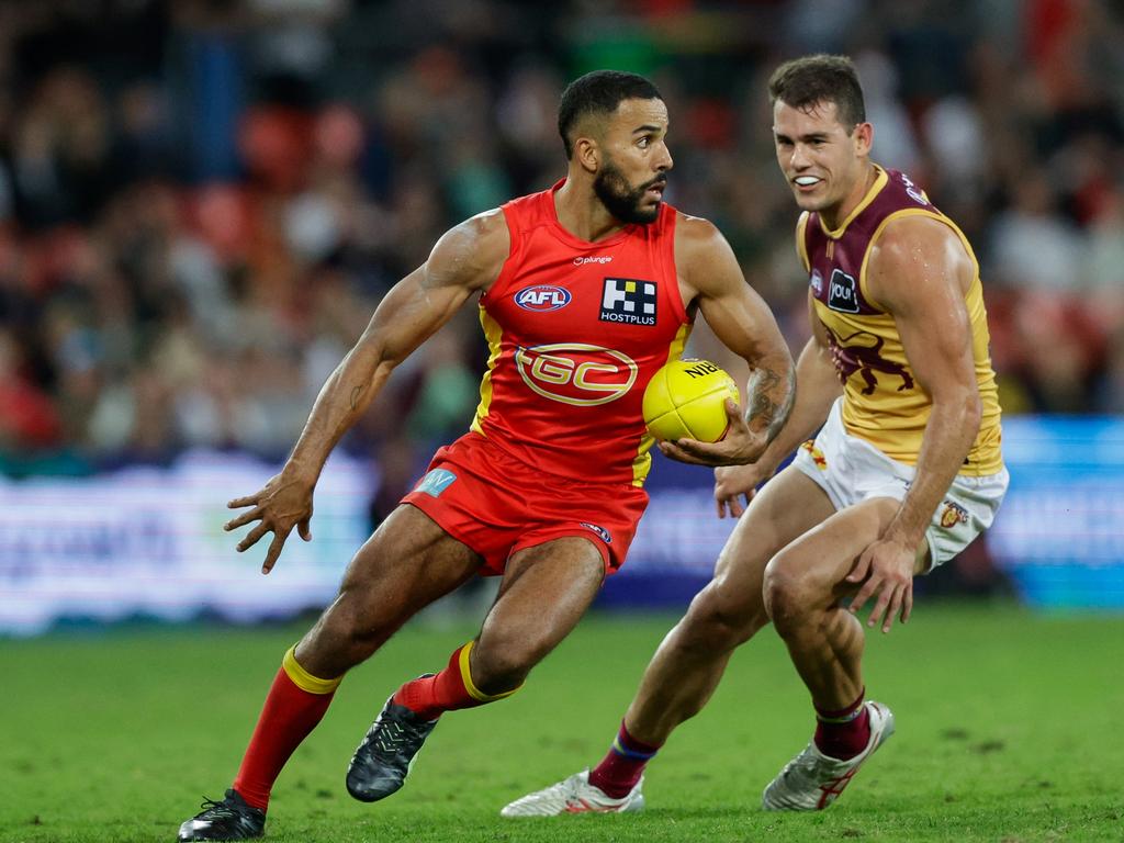 Touk Miller Miller forecasts on-field fireworks this weekend against the Lions. Picture: Russell Freeman/AFL Photos via Getty Images