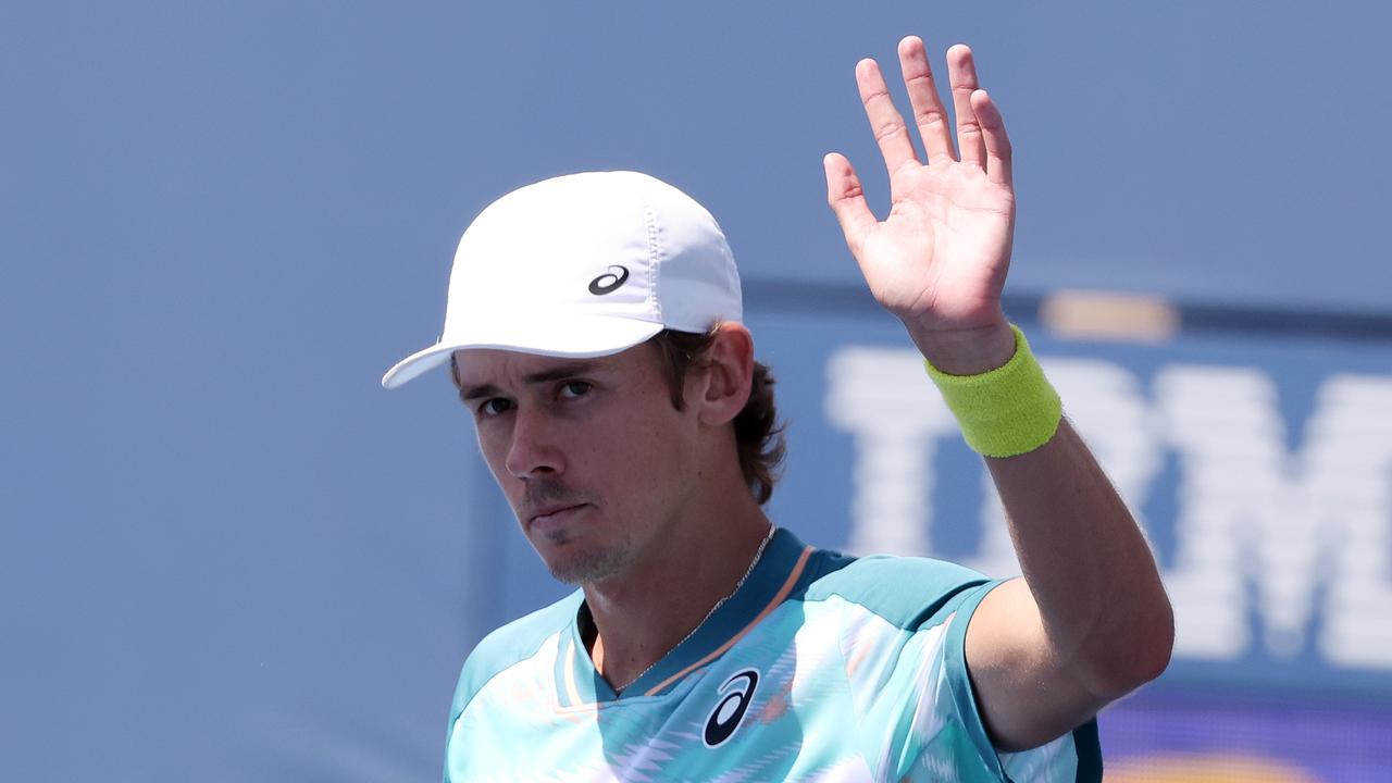 Alex de Minaur was all business in his round 2 match. Picture: Getty Images