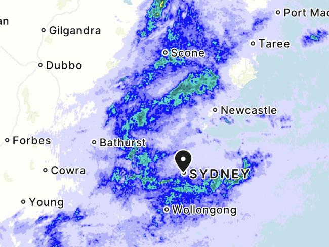 Weather radar for  Friday afternoon showing heavy storms across the east coast, centred in the north and south. Image: BOM