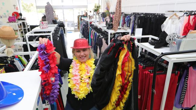 Vinnies Burleigh Waters manager Lucresha van Reenen with some of the things you can find in store. Picture: Glenn Hampson.