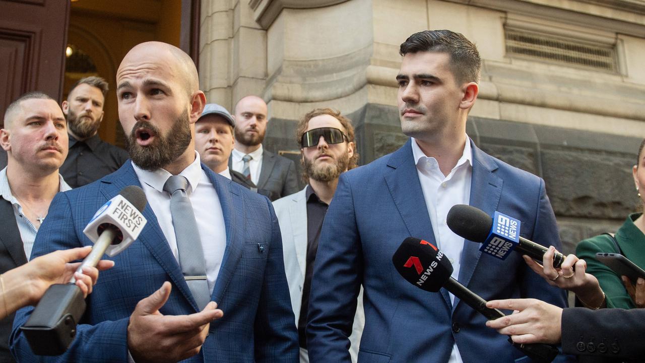 Melbourne neo-nazis Thomas Sewell (left) and Jacob Hersant (right) avoided a challenge to their sentences in relation to an attack on a group of hikers in 2021. Picture: NewsWire/ Nicki Connolly