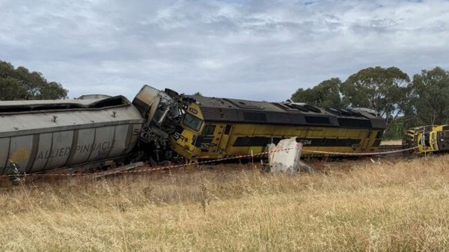 Three people have been taken to hospital following a train and truck crash in Old Junee. Picture: NSW Ambulance