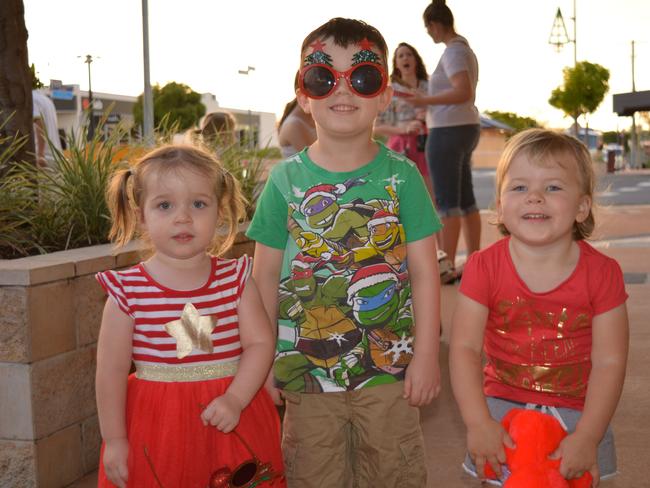 Alexis and Cody Ingram and Phoebe O'Brien at the 2016 Gatton Christmas Carnival.