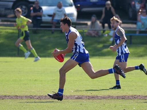 Jaiden Jakubenko on the move for Langwarrin. Picture: Paul Stanley Churcher