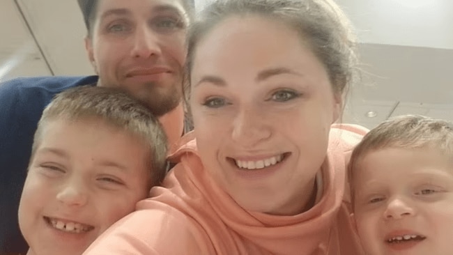 Mackenzie Moan, and her family. She went viral after she posted a video to TikTok sharing her frustrations over cost of living. Source: Facebook 