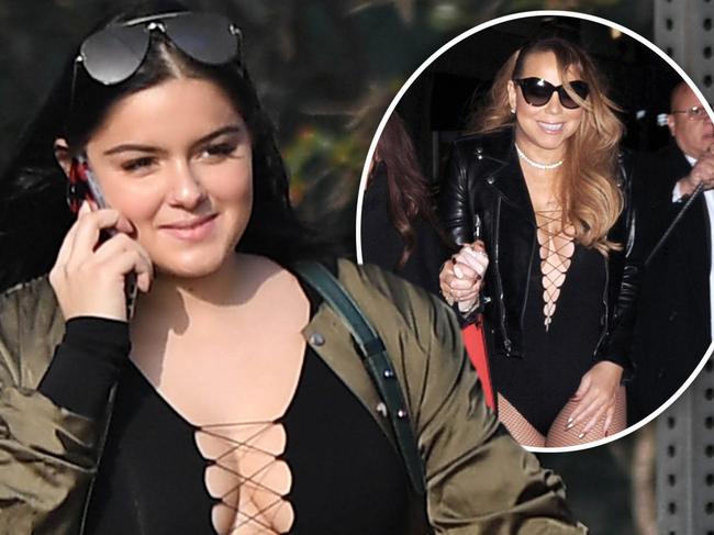 ONE TIME WEB USE ONLY - EXCLUSIVE: Ariel Winter carries a present across the street after doing a little holiday shopping at Christian Louboutin Boutique in West Hollywood while wearing a cleavage-friendly outfit Tuesday. <P> Pictured: Ariel Winter <B>Ref: SPL1408509 131216 EXCLUSIVE</B><BR/> Picture by: Splash News<BR/> </P><P> <B>Splash News and Pictures</B><BR/> Los Angeles: 310-821-2666<BR/> New York: 212-619-2666<BR/> London: 870-934-2666<BR/> photodesk@splashnews.com<BR/> </P>