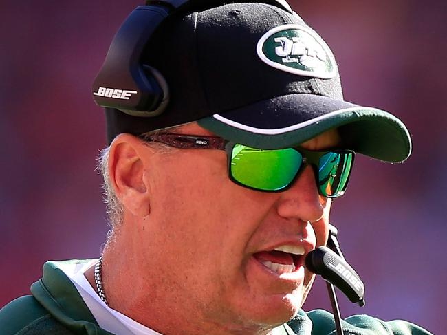 KANSAS CITY, MO - NOVEMBER 02: Head coach Rex Ryan of the New York Jets on the sidelines during the game against the Kansas City Chiefs at Arrowhead Stadium on November 2, 2014 in Kansas City, Missouri. Jamie Squire/Getty Images/AFP == FOR NEWSPAPERS, INTERNET, TELCOS & TELEVISION USE ONLY ==