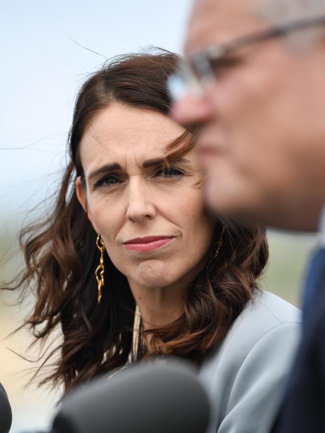 Jacinda Ardern and Scott Morrison.