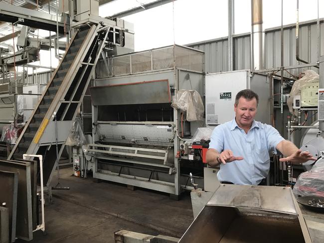 Australian Green Tea director John Robb in the Kunitaro Green Tea processing factory at Mangrove Mountain. Picture: Cathy Stubbs