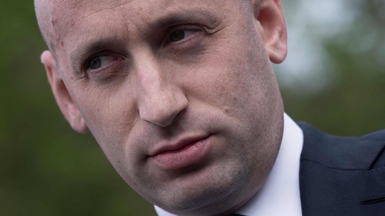 Trump adviser Stephen Miller, reputedly the architect of most of the administration’s immigration policies. Also a frequent smirker. Picture: Brendan Smialowski/AFP
