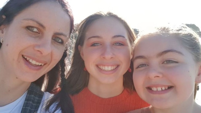 Shana "Pixie" Miller with her daughters Kirra and Aurora.