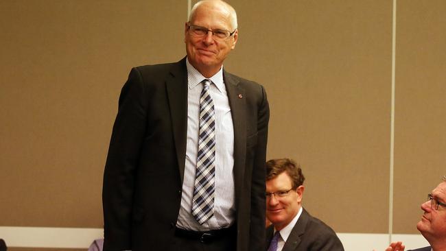 New Liberal Senator Jim Molan in the Joint Party Room meeting at Parliament House in Canberra. Picture: Kym Smith.