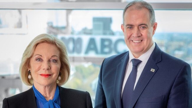 Ita Buttrose, chair of ABC and David Anderson, managing director of ABC. Picture: ABC.