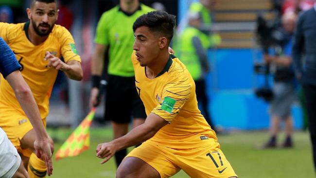Daniel Arzani believes he can make an impact in Australia’s remaining group games. Picture: Toby Zerna