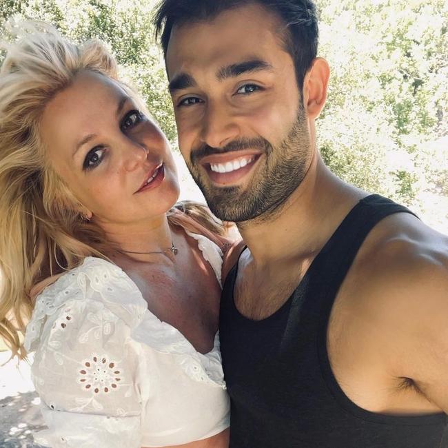 Britney and Sam have been dating since they met on a music video shoot in 2016.