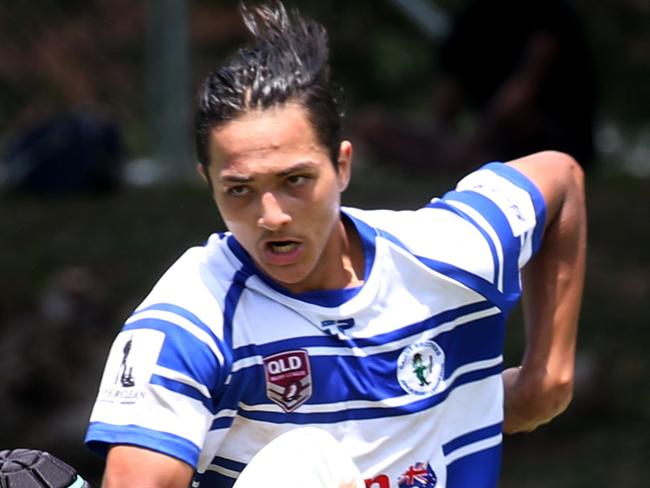 Nnder-14 rugby league tassell trophy challenge. Cairns Brothers' Xavier Savage. PICTURE: STEWART McLEAN