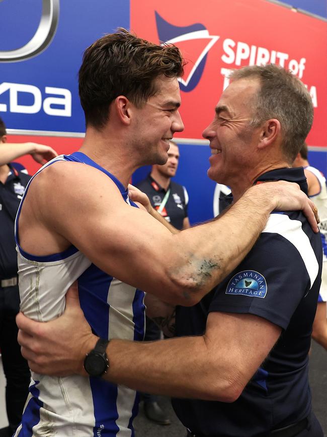 And with coach Alastair Clarkson in the rooms. Picture: Paul Kane/Getty Images