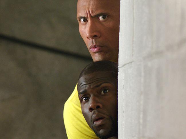 Central Intelligence showcases crackling chemistry shared by its two lead actors. Picture: Claire Folger/Warner Bros. Entertainment Inc. via AP