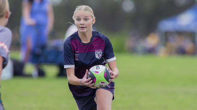 Gold Coast Titans QLD All Schools Touch Football Tournament at  the Gold Coast Performance Centre, Runaway Bay on Wednesday  5 October 2022. Leevi Williams from Stretton State College.  Picture: Jerad Williams