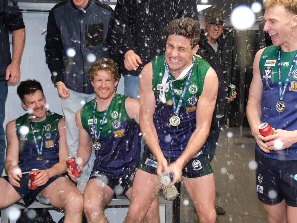 Football: GFL Grand Final day Senior footy grand final between St Mary's and Leopold St Mary'&#149;s winners with 16 Damian McMahon Picture: Mark Wilson