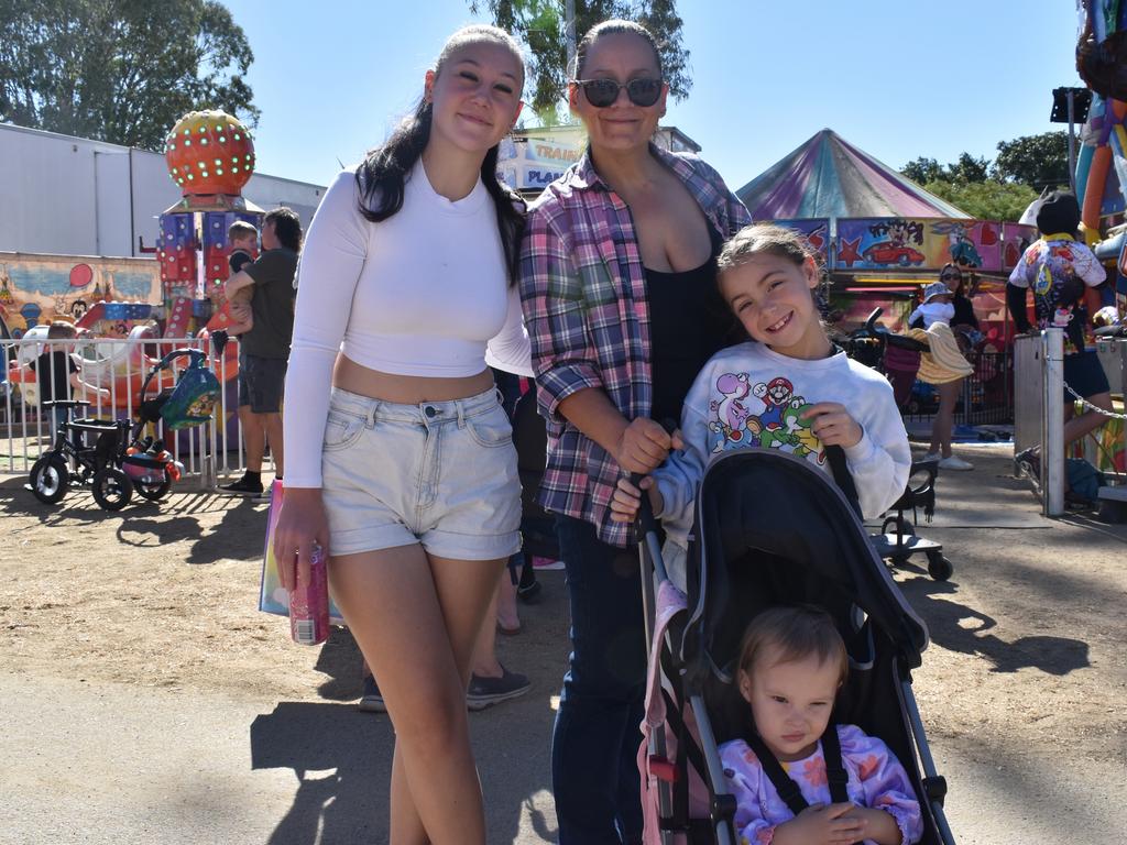 Charlie, Nicole, Jamie and Ayla at the 2024 Rockhampton Agricultural Show.