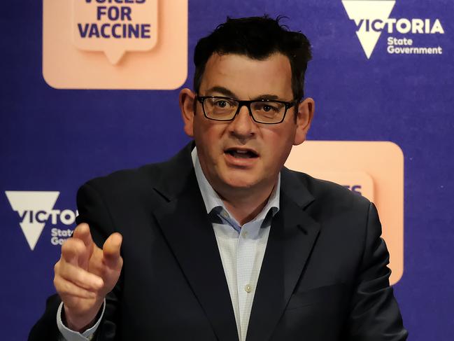 MELBOURNE, AUSTRALIA  NewsWire Photos - SEPTEMBER 30, 2021: Victorian Premier Daniel Andrews gives a press conference of the latest update on Cocid19 in Melbourne . Picture: NCA NewsWire / Luis Enrique Ascui