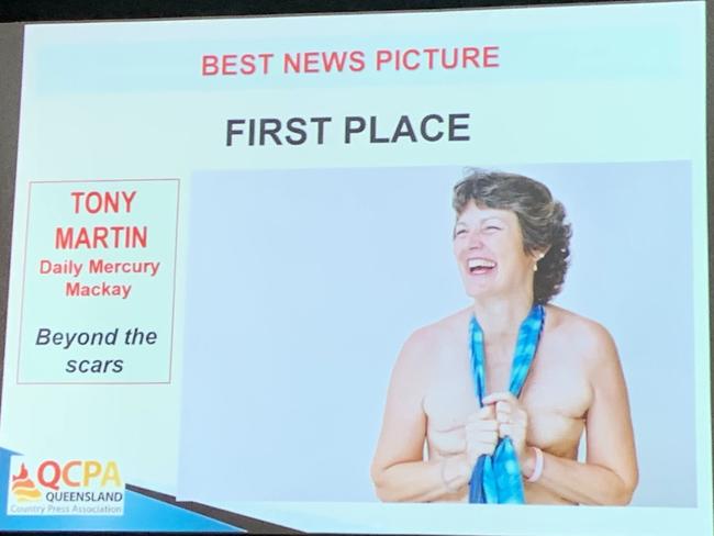 Mackay's Daily Mercury was well represented at the Queensland Country Press Association awards. Former Mercury photographer Tony Martin took out Best News Picture for his Beyond the Scars series. Picture: Rae Wilson