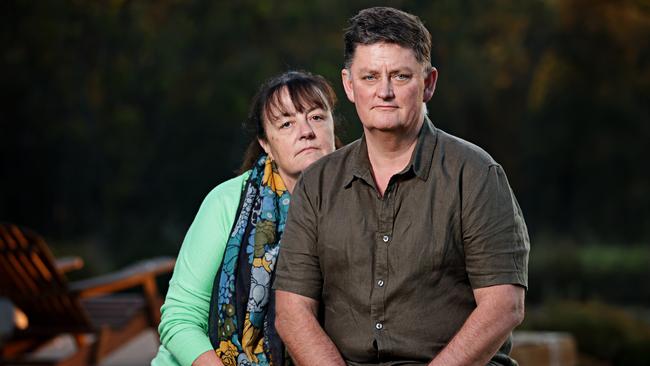 Leanne and Matt Mullen at their home in Singleton. Photographer: Adam Yip