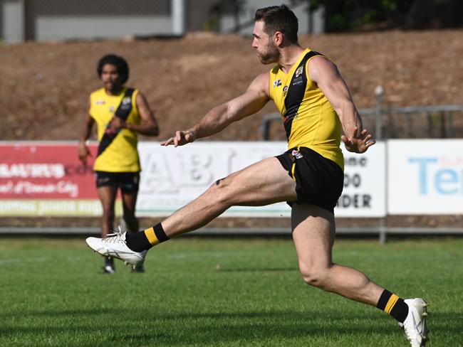 Pre-season training for the NTFL cannot take place until restrictions on contact sport are lifted. Picture: Julianne Osborne