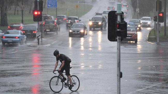 There’s rain and a thunderstorm on the way today. Picture: AAP/James Ross