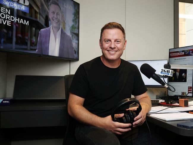 19/2/24: 2GB Presenter Ben Fordham in his studio. John Feder/The Australian.