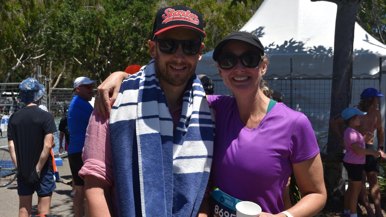 Gavin Nicholls and Nadia Brandon-Black at the Garmin Noosa Triathlon on October 30, 2022. Picture: Sam Turner