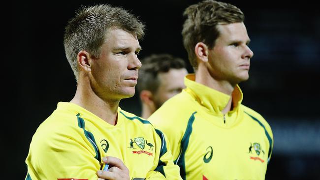 Australia’s vice-captain David Warner and captain Steve Smith (left to right).