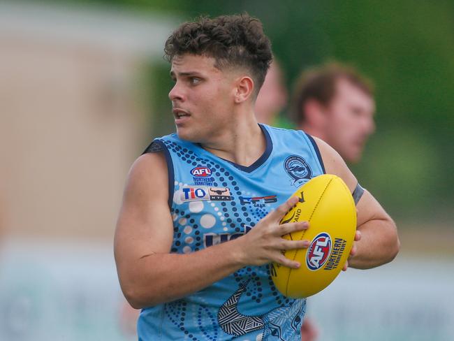 Buffaloes Tom Clarke had a big game against Palmerston. Picture: Glenn Campbell