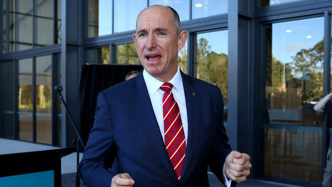 The first of the Commonwealth Games facilities was opened this morning at Coomera where Gymnastics and the Netball final will be held — Member for Fadden Stuart Robert Photo: David Clark