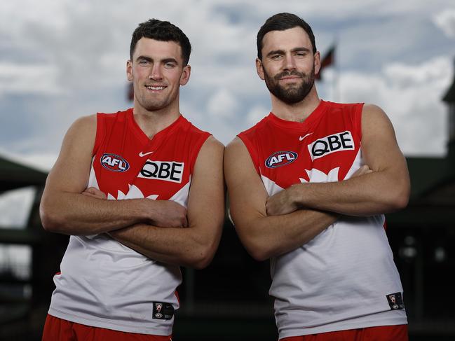 EMBARGOED FOR NEWSPAPERS - Portrait of Sydney Swans brothers Tom and Paddy McCartin  Photo by Phil Hillyard(Image Supplied for Editorial Use only - **NO ON SALES** - Â©Phil Hillyard )