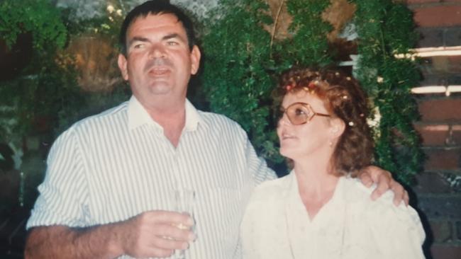 Mal Todd and Sandi on their wedding in 1988. Picture: Supplied by family