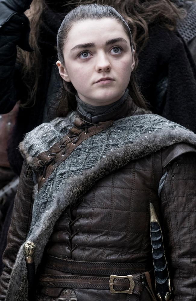 Fierce stare! Maisie Williams as Arya Stark in Game of Thrones. Picture: Helen Sloan/HBO