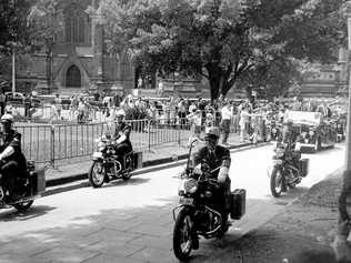 Entrance to Hyde Park in Sydney, Goodwill tour after the 1969 moonlanding. Picture: Ed Harbas