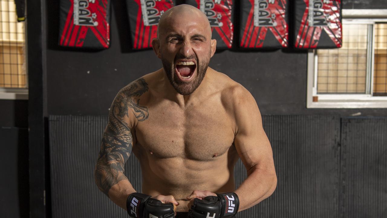 22 JUNE, 2023: UFC fighter Alex Volkanovski at the Freestyle Fighting Gym, Windang south of Wollongong ahead of their major UFC fight in Las Vegas on July 9/2023. Picture: Simon Bullard