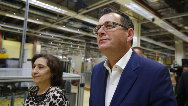 CONCENTRATE ON ANDREWS. Premier and Minister for Industry Lily D'Ambrosio (left) launch the Andrews Labor Government's Automotive Industry Transition Plan at Bosch factory in Clayton. Picture: Valeriu Campan