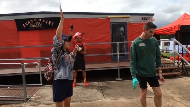 Contestants feel the heat in chilli choc eating comp