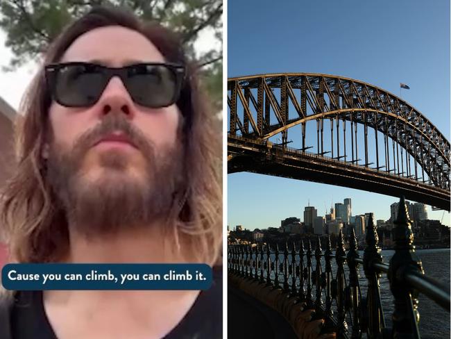 Jared Leto says he would scale the Sydney Harbour Bridge without a harness.