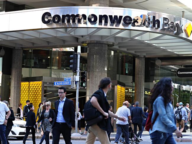 Commonwealth Bank in Brisbane City. Pic Annette Dew