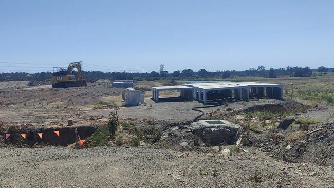 The unfinished subdivison site at the Clydesdale Estate in Marsden Park.