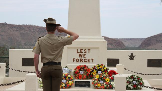 Australia's Norforce Centre Squadron pays respects. Picture: Gera Kazakov