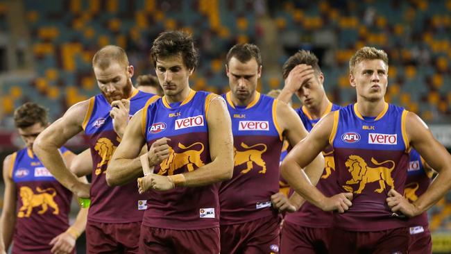 Dejected Lions players in 2016. Picture: Darrian Traynor/Getty